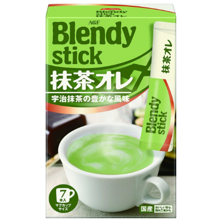 AGF BLENDY STICK Matcha latte green tea milk, 6 pcs
