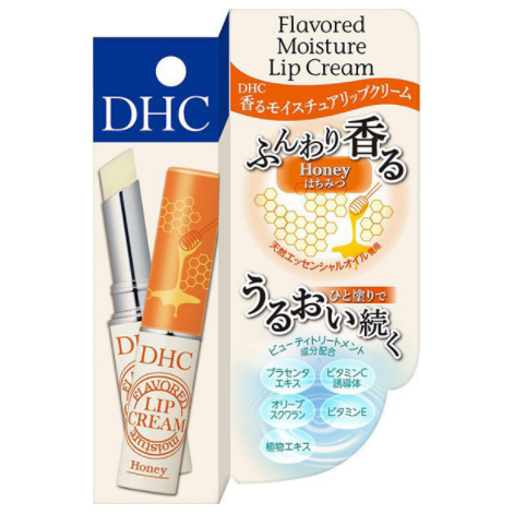 DHC Lip Cream Moisture Flavored Honey Moisturizing cream on the lips with honey, 1.5 g