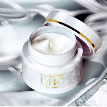 DHC Mineral Silk Cream Mineral Face Cream with Silk Extract, 45g