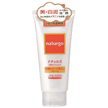 Facial wash and makeup remover with white clay and minerals,120 gr.Shiseido NATURGO Series