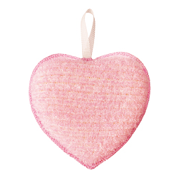 FANCL massage Heart pink washcloth for the face in the form of a heart