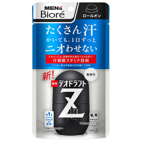 KAO Biore Mens Z Deodorant Roll-on Drug roll-on deodorant for men, 55ml