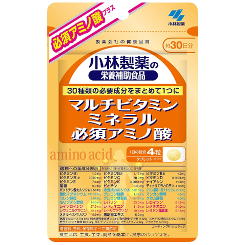 KOBAYASHI Amino Acid Multivitamins, minerals and amino acids, 120pcs for 30 days