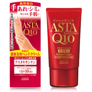 Kose Cosmeport CoenRich Q10 astaxanthin power Precious Hand & Finger whitening hand Cream with anti-aging effect, 60g
