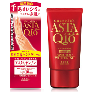 Kose Cosmeport CoenRich Q10 虾青素粉 Precious Hand & Finger 美白护手霜，具有抗衰老功效，60g