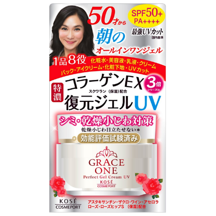 KOSE Cosmeport Grace One 完美凝胶霜 UV SPF50 + PA ++++ 成熟肌肤防晒滋养霜，100gr