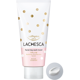 Kose Cosmeport Softymo LACHESCA Facial Clay Wash Moist Moisturizing Facial Foam, 130g