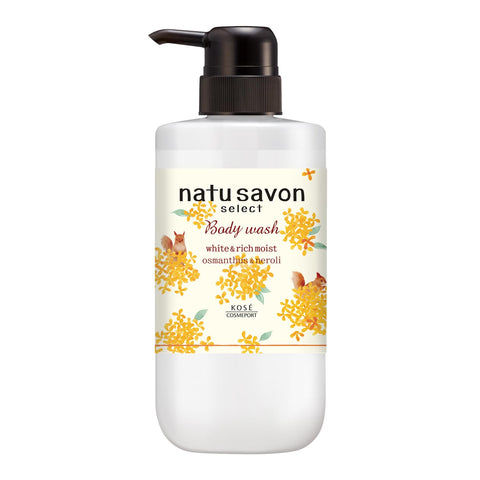 KOSE Cosmeport Softymo Natu Savon Select Body Wash with osmanthus and neroli aroma, 500 ml