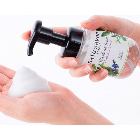 KOSE Cosmeport SOFTYMO Natu savon Washing Chamomile and Pear Foam white Whitening cleansing foam for face 180ml