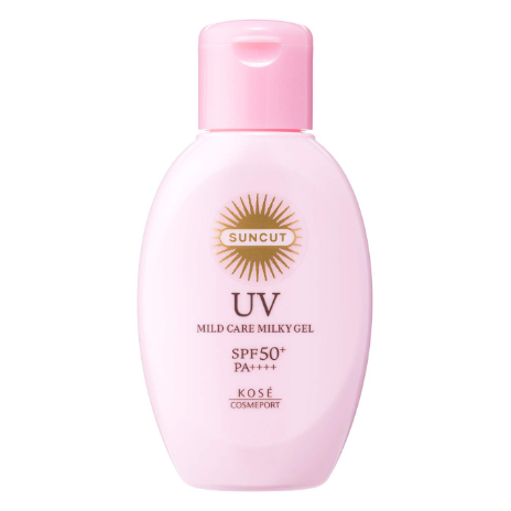 Kose Cosmeport SUNCUT UV Mild Care Milky Gel Mild Milky Sunscreen Skin Care Gel SPF 50 + PA ++++, 80g