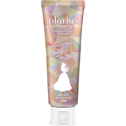 LION Platius creamy up ION WHITE PACK FORMULA - MEDICATED MINT ROSE Medical toothpaste with the scent of roses, 90g