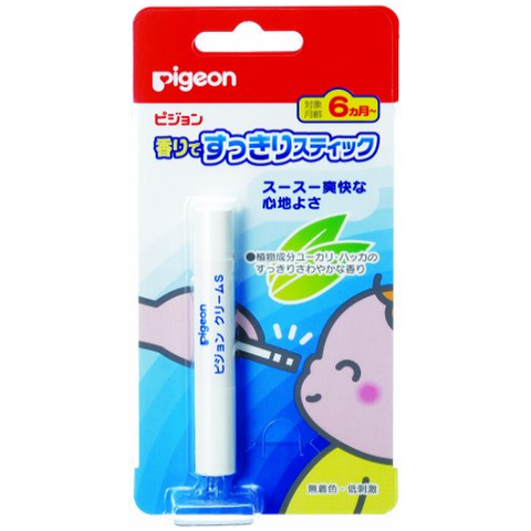 Menthol pencil for easier breathing with a cold for children.PIGEON