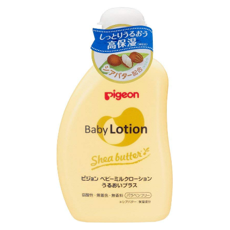 PIGEON Baby Milk Lotion Moisture Plus Baby Moisturizing Milk Lotion with Shea Butter, 120ml