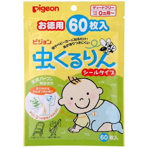 Pigeon Stickers mosquito repellent for babies from birth, 60pcs