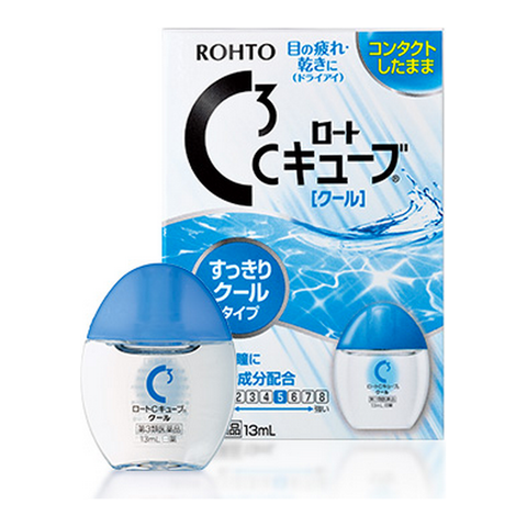 Rohto C3 Cool - refreshing drops from eye fatigue when wearing hard contact lenses,13 ml