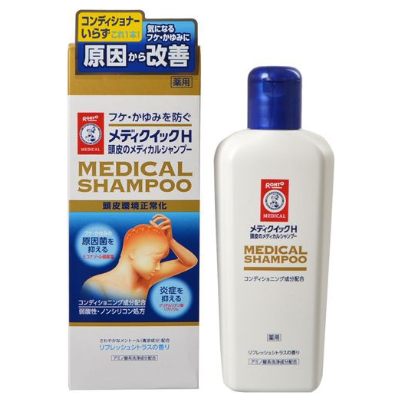 ROHTO MEDIQUICK H Scalp Medical Shampoo Healing Hair and Scalp Shampoo against Itching and Dandruff, 200ml