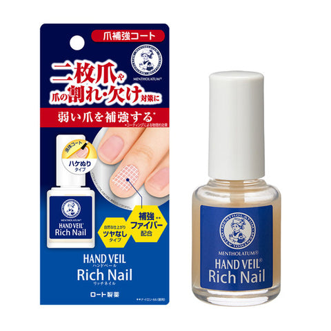 ROHTO Mentholatum Hand Veil Rich Nail Coating for nails, 10 ml