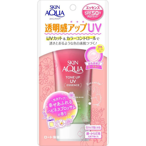 ROHTO Skin AQUA Tone Up UV Essence Happiness Aura SPF 50+ PA++++