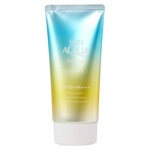ROHTO Skin AQUA Tone Up UV Essence Mint Green Sunscreen with SPF 50+ PA ++++, 80 g