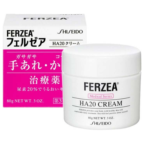 Shiseido Ferzea HA20 Cream 20% Urea Dosage moisturizer with urea for hands and feet, 80g