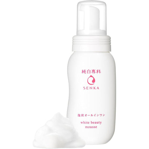 SHISEIDO Hada Senka White Beauty Mousse Whitening, moisturizing mousse-foam for cleansing the skin, 150ml