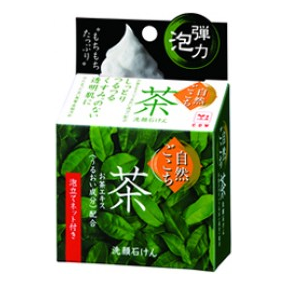 Soap with green tea, 80g. COW SOAP Shizengokochi –