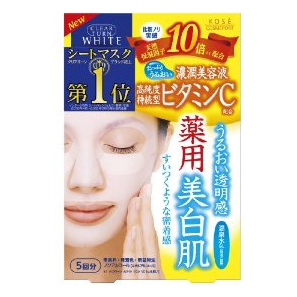Toning mask for the face with vitamin C, Kose Cosmeport, 5 pieces